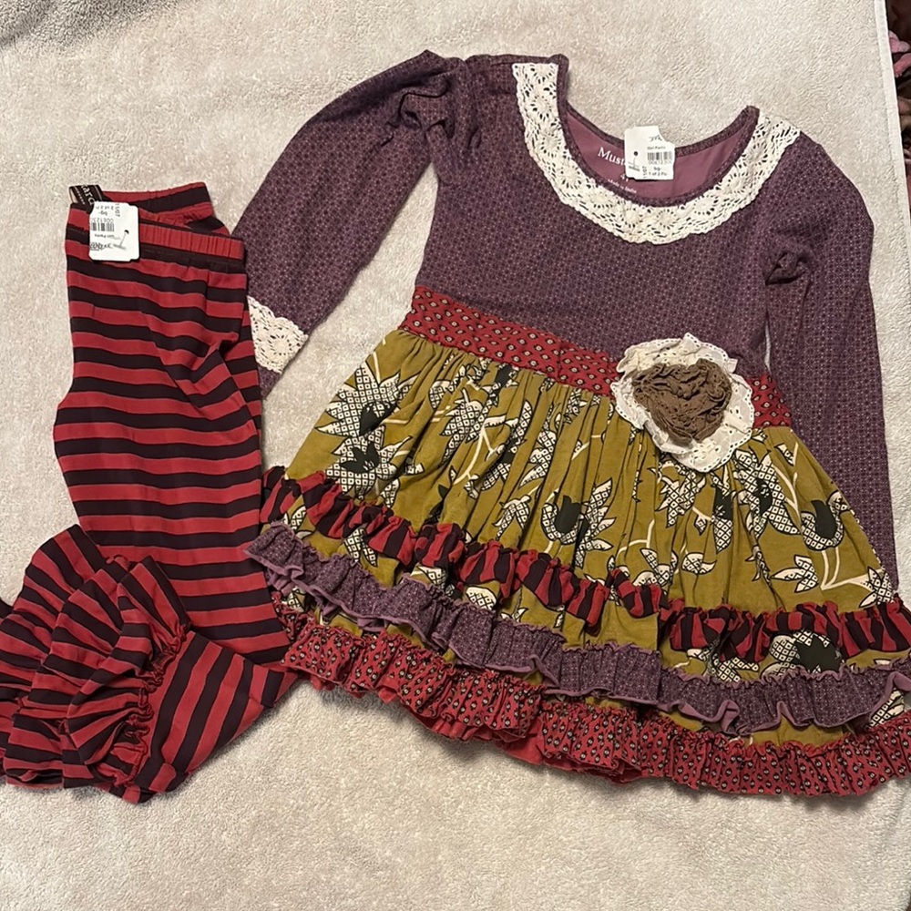 Mustard Pie - Purple Dress with Cream Lace
